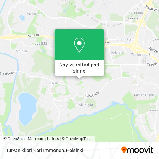 Turvanikkari Kari Immonen kartta