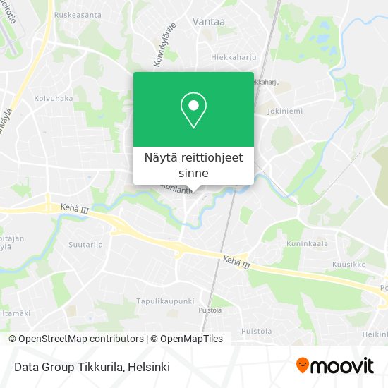Data Group Tikkurila kartta