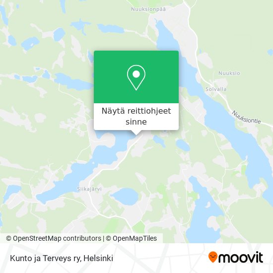 Kunto ja Terveys ry kartta