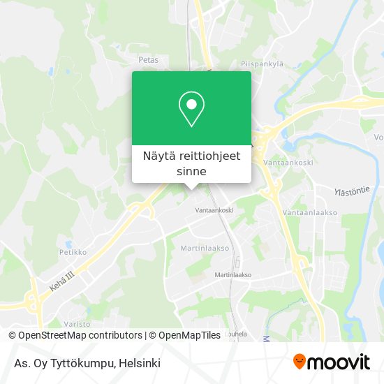 As. Oy Tyttökumpu kartta