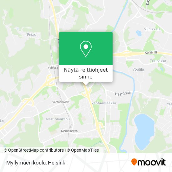 Myllymäen koulu kartta