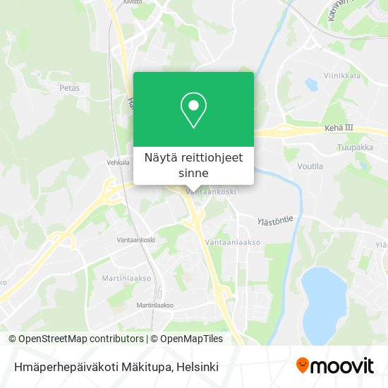 Hmäperhepäiväkoti Mäkitupa kartta