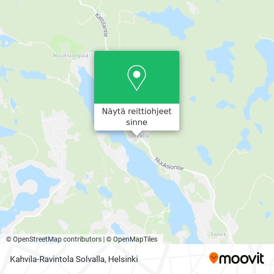 Kahvila-Ravintola Solvalla kartta