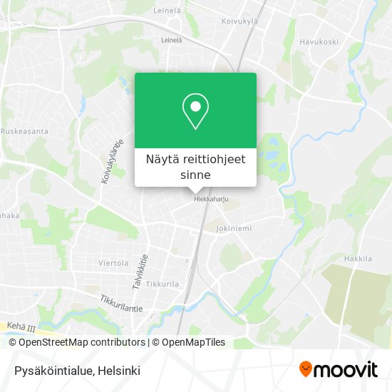 Pysäköintialue kartta