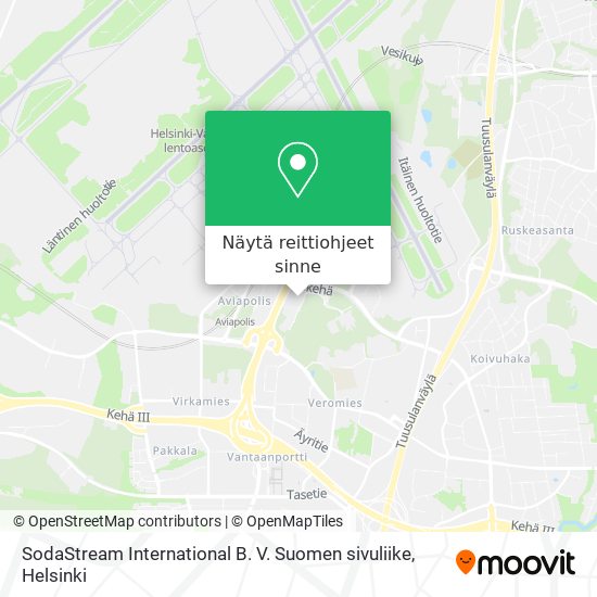 SodaStream International B. V. Suomen sivuliike kartta