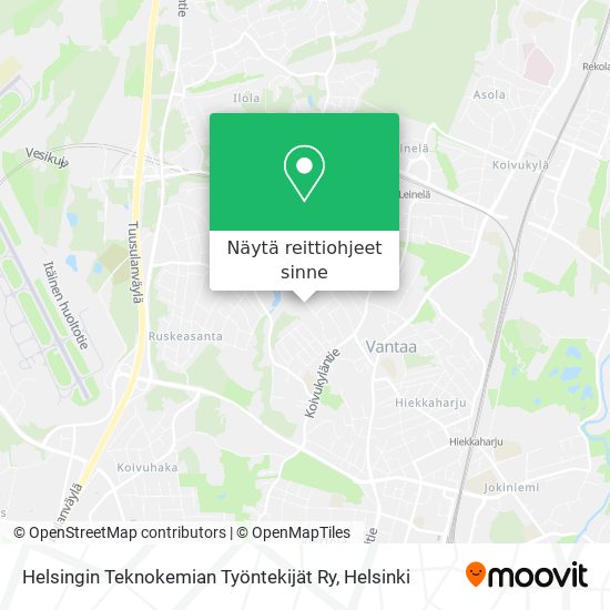Helsingin Teknokemian Työntekijät Ry kartta
