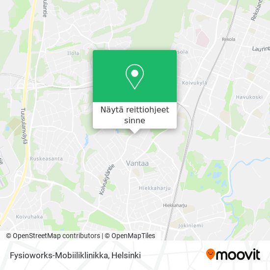 Fysioworks-Mobiiliklinikka kartta