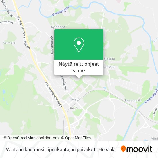Vantaan kaupunki Lipunkantajan päiväkoti kartta