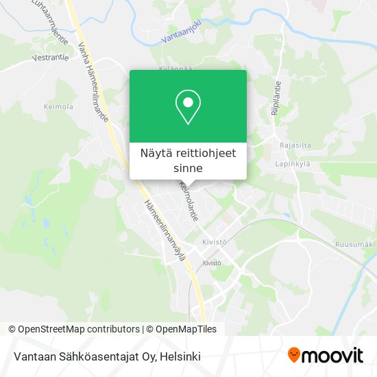 Vantaan Sähköasentajat Oy kartta