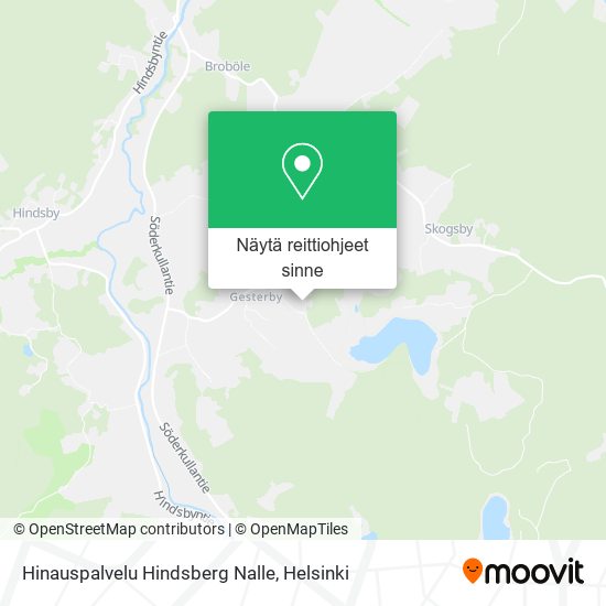 Hinauspalvelu Hindsberg Nalle kartta
