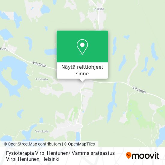 Fysioterapia Virpi Hentunen/ Vammaisratsastus Virpi Hentunen kartta