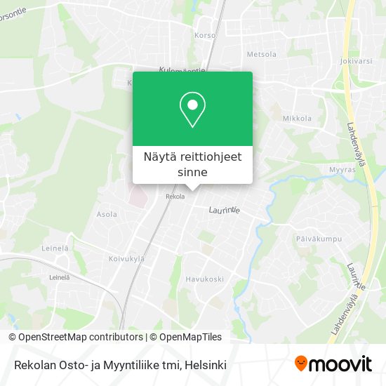 Rekolan Osto- ja Myyntiliike tmi kartta