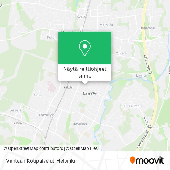 Vantaan Kotipalvelut kartta