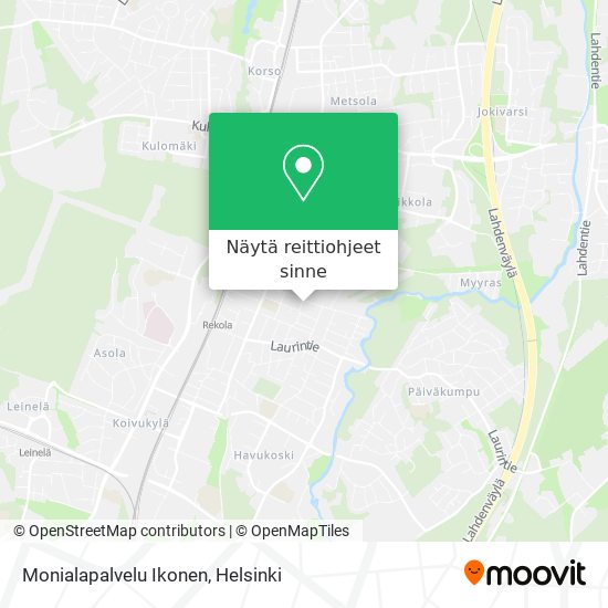 Monialapalvelu Ikonen kartta