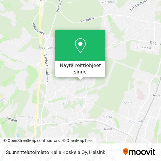 Suunnittelutoimisto Kalle Koskela Oy kartta