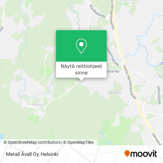 Metall Åvall Oy kartta