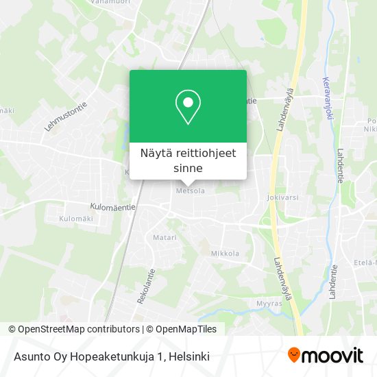 Asunto Oy Hopeaketunkuja 1 kartta