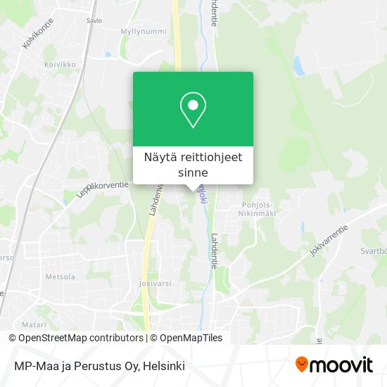 MP-Maa ja Perustus Oy kartta