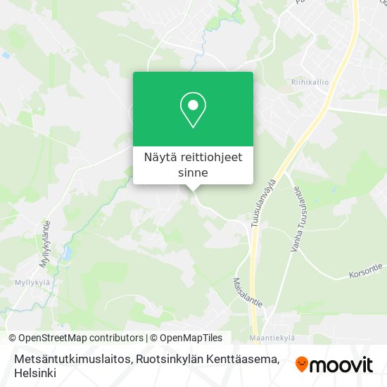 Metsäntutkimuslaitos, Ruotsinkylän Kenttäasema kartta