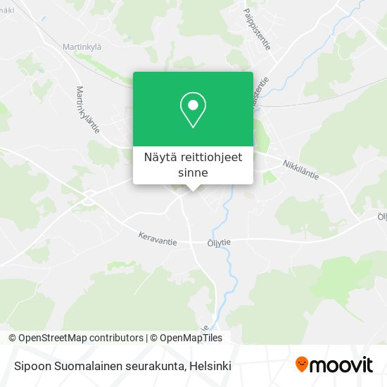 Sipoon Suomalainen seurakunta kartta