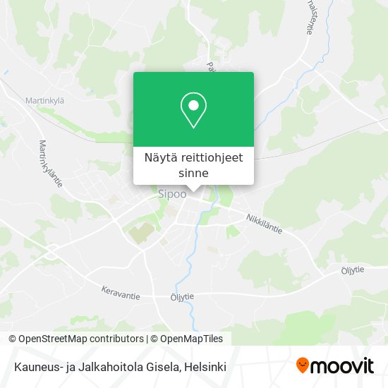 Kauneus- ja Jalkahoitola Gisela kartta