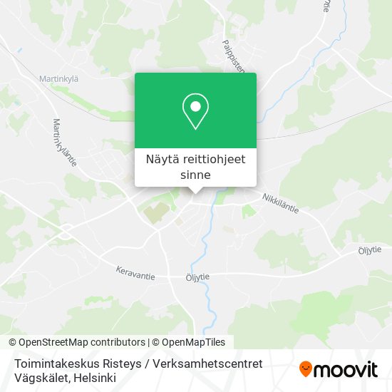 Toimintakeskus Risteys / Verksamhetscentret Vägskälet kartta