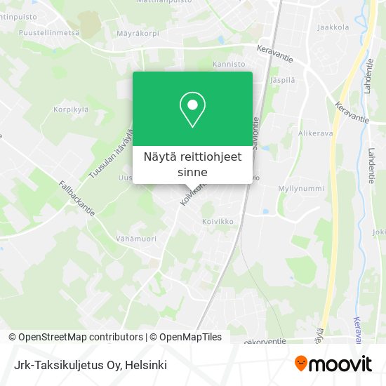 Jrk-Taksikuljetus Oy kartta