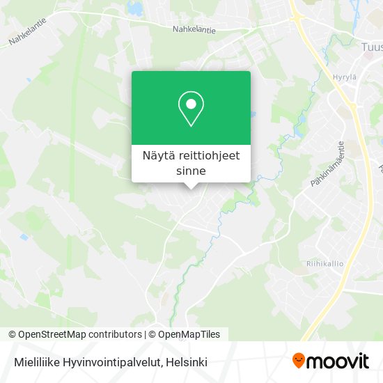 Mieliliike Hyvinvointipalvelut kartta