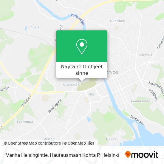 Vanha Helsingintie, Hautausmaan Kohta P kartta