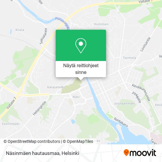 Kuinka päästä kohteeseen Näsinmäen hautausmaa paikassa Porvoo  kulkuvälineellä Bussi tai Juna?