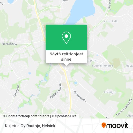 Kuljetus Oy Rautoja kartta