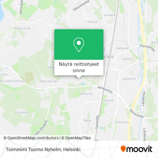 Toiminimi Tuomo Nyholm kartta