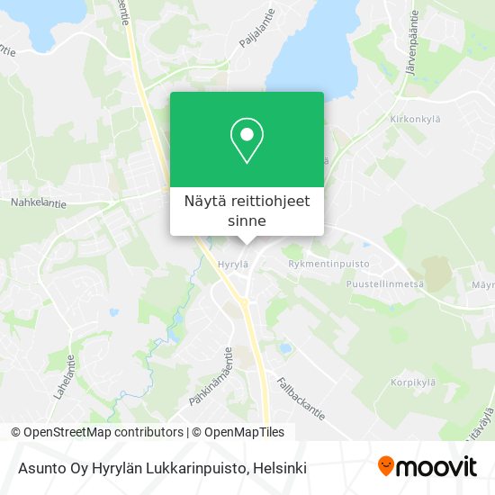 Asunto Oy Hyrylän Lukkarinpuisto kartta