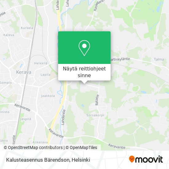 Kalusteasennus Bärendson kartta