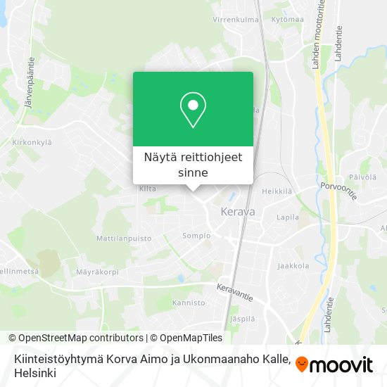 Kiinteistöyhtymä Korva Aimo ja Ukonmaanaho Kalle kartta