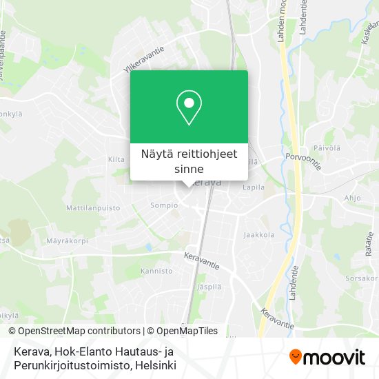 Kerava, Hok-Elanto Hautaus- ja Perunkirjoitustoimisto kartta