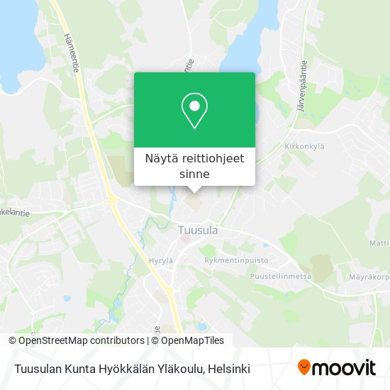 Tuusulan Kunta Hyökkälän Yläkoulu kartta
