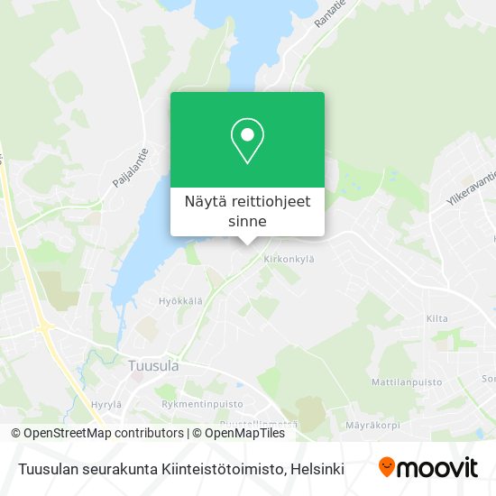 Tuusulan seurakunta Kiinteistötoimisto kartta