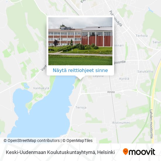 Keski-Uudenmaan Koulutuskuntayhtymä kartta