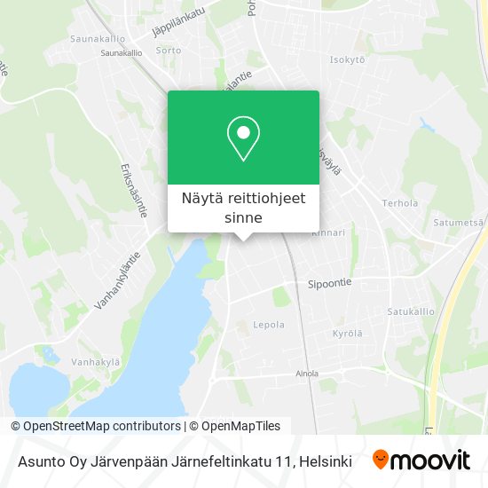 Asunto Oy Järvenpään Järnefeltinkatu 11 kartta