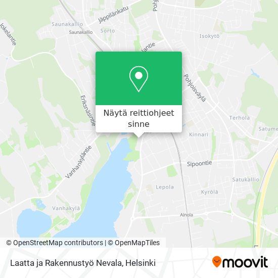 Laatta ja Rakennustyö Nevala kartta