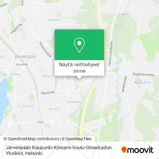 Järvenpään Kaupunki-Kinnarin koulu-Oinaskadun Yksikkö kartta