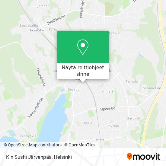 Kin Sushi Järvenpää kartta