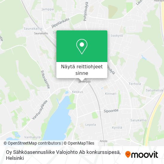 Oy Sähköasennusliike Valojohto Ab konkurssipesä kartta