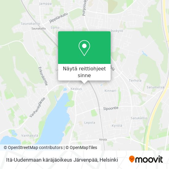 Itä-Uudenmaan käräjäoikeus Järvenpää kartta