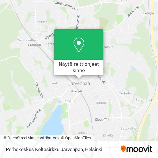 Perhekeskus Keltasirkku Järvenpää kartta