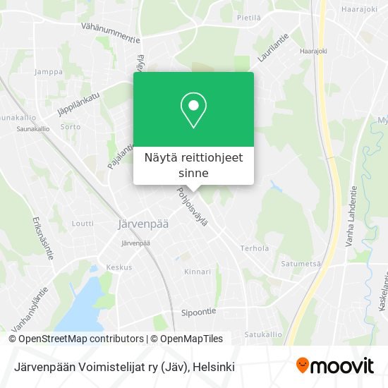 Järvenpään Voimistelijat ry (Jäv) kartta