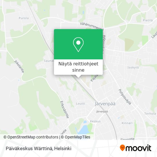 Päiväkeskus Wärttinä kartta