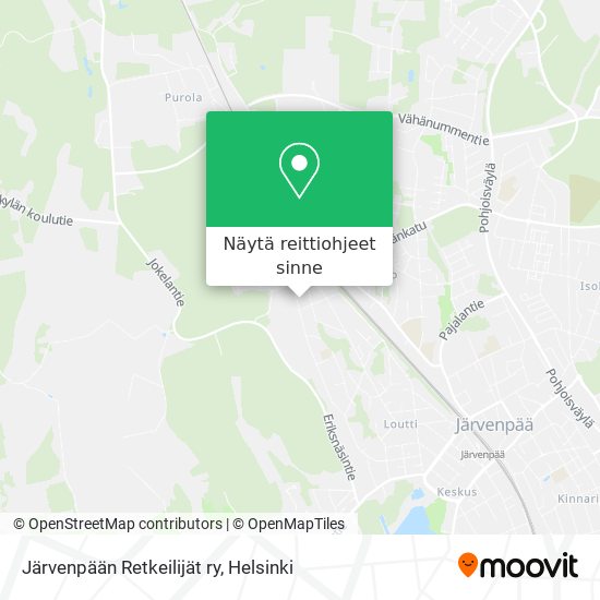 Järvenpään Retkeilijät ry kartta