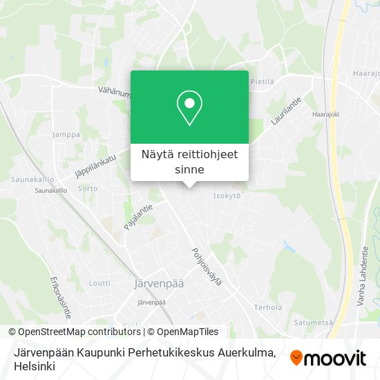 Järvenpään Kaupunki Perhetukikeskus Auerkulma kartta
